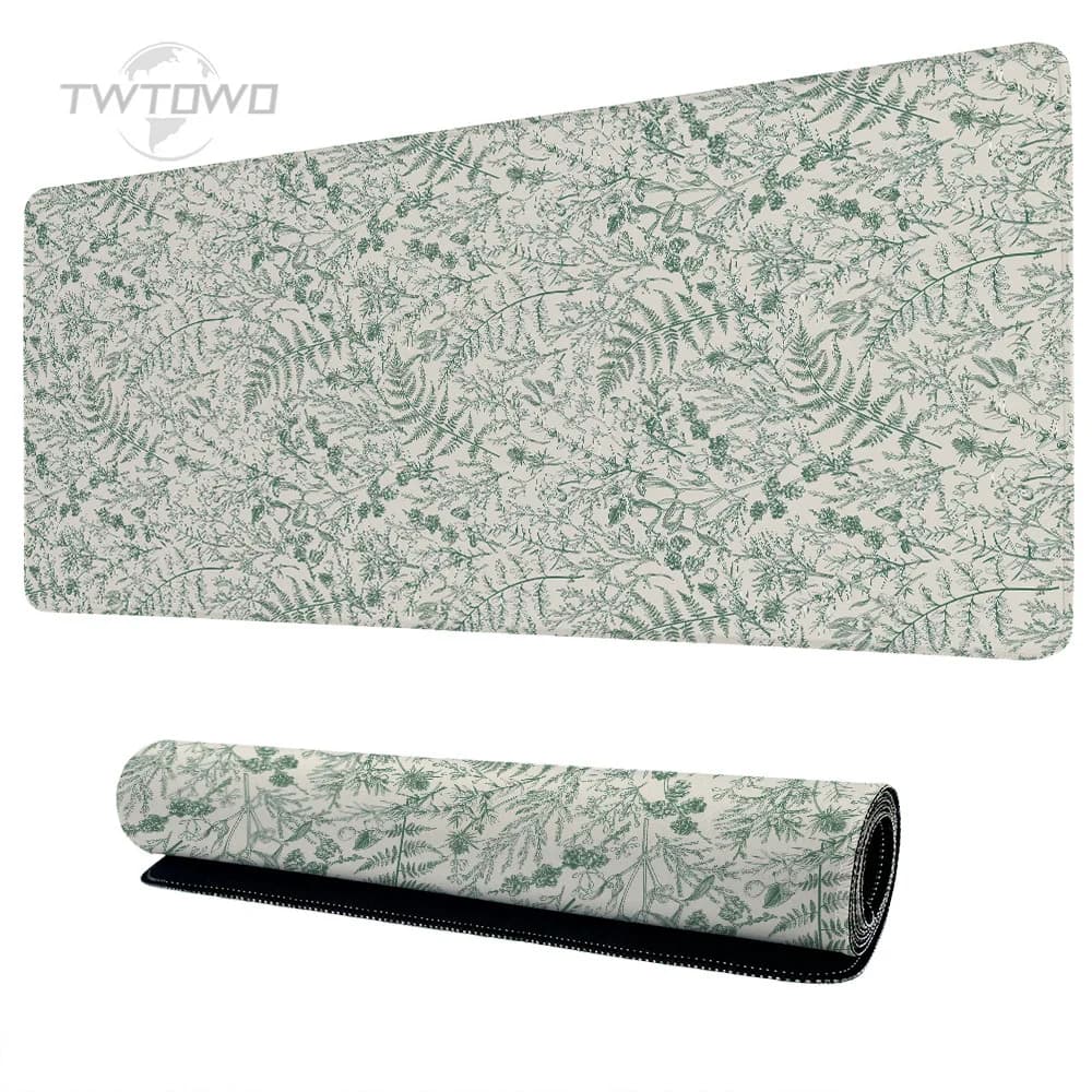 Tappetino per Mouse Gaming Green Flower Grass estetica XL nuovo tappetino per Mouse XXL tappetino per tastiera meccanico tappetino per Mouse da tavolo antiscivolo