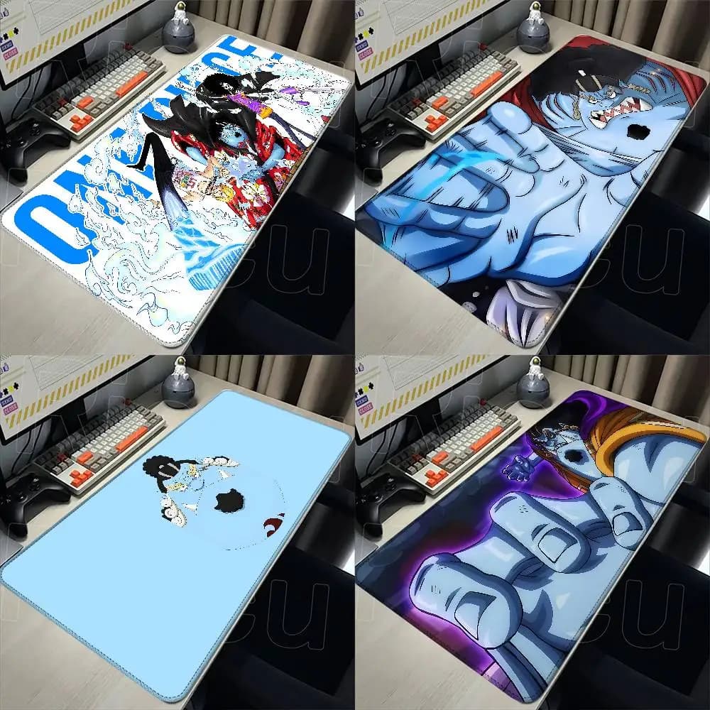 Tappetino per mouse O-ONE PIECE J-Jinbe in gomma, spesso, con bordi rifiniti, per gaming, ufficio, tastiera e PC