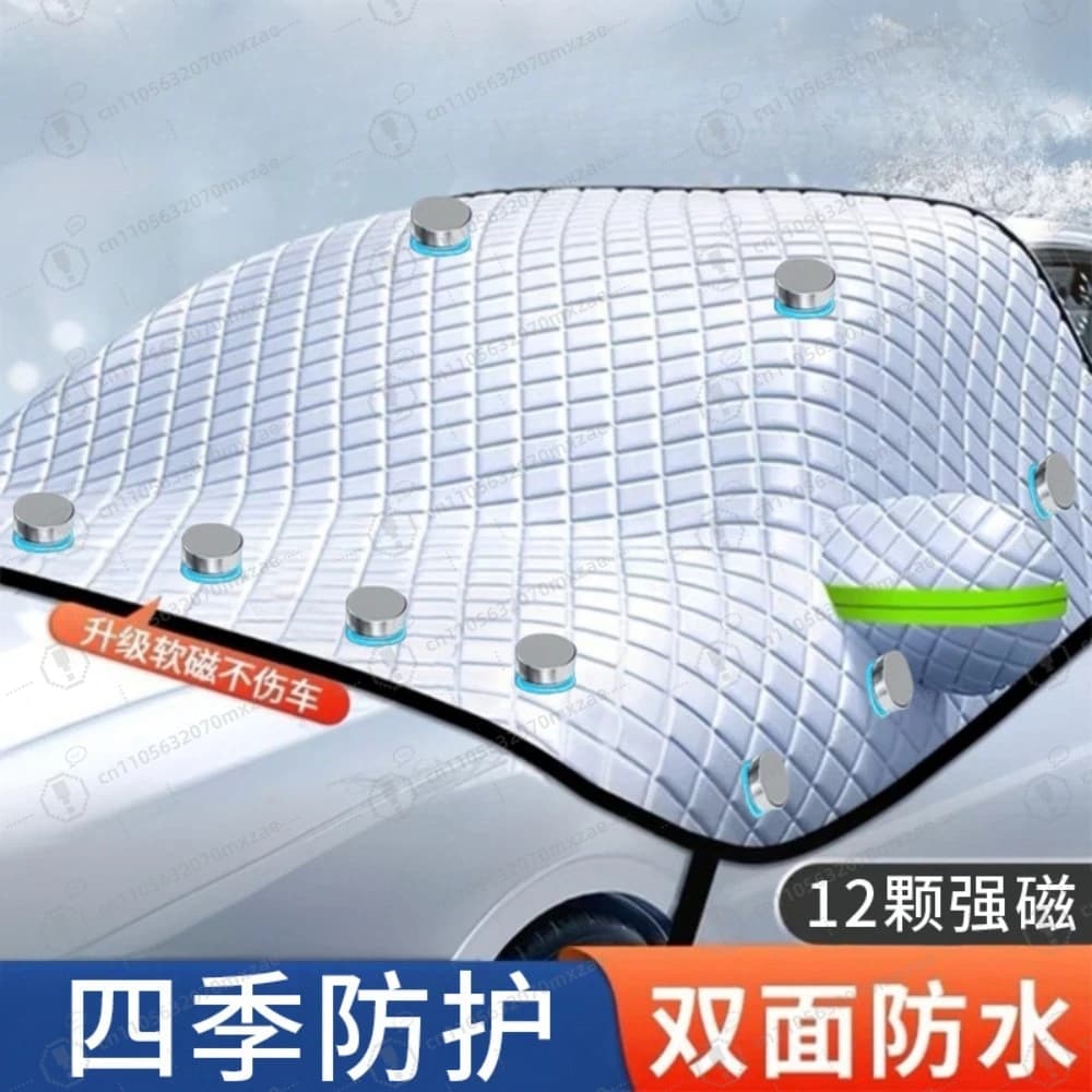 1 pz addensato bifacciale impermeabile parabrezza per auto copertura da neve parasole anti-UV per lunotto anteriore automatico inverno estate uso