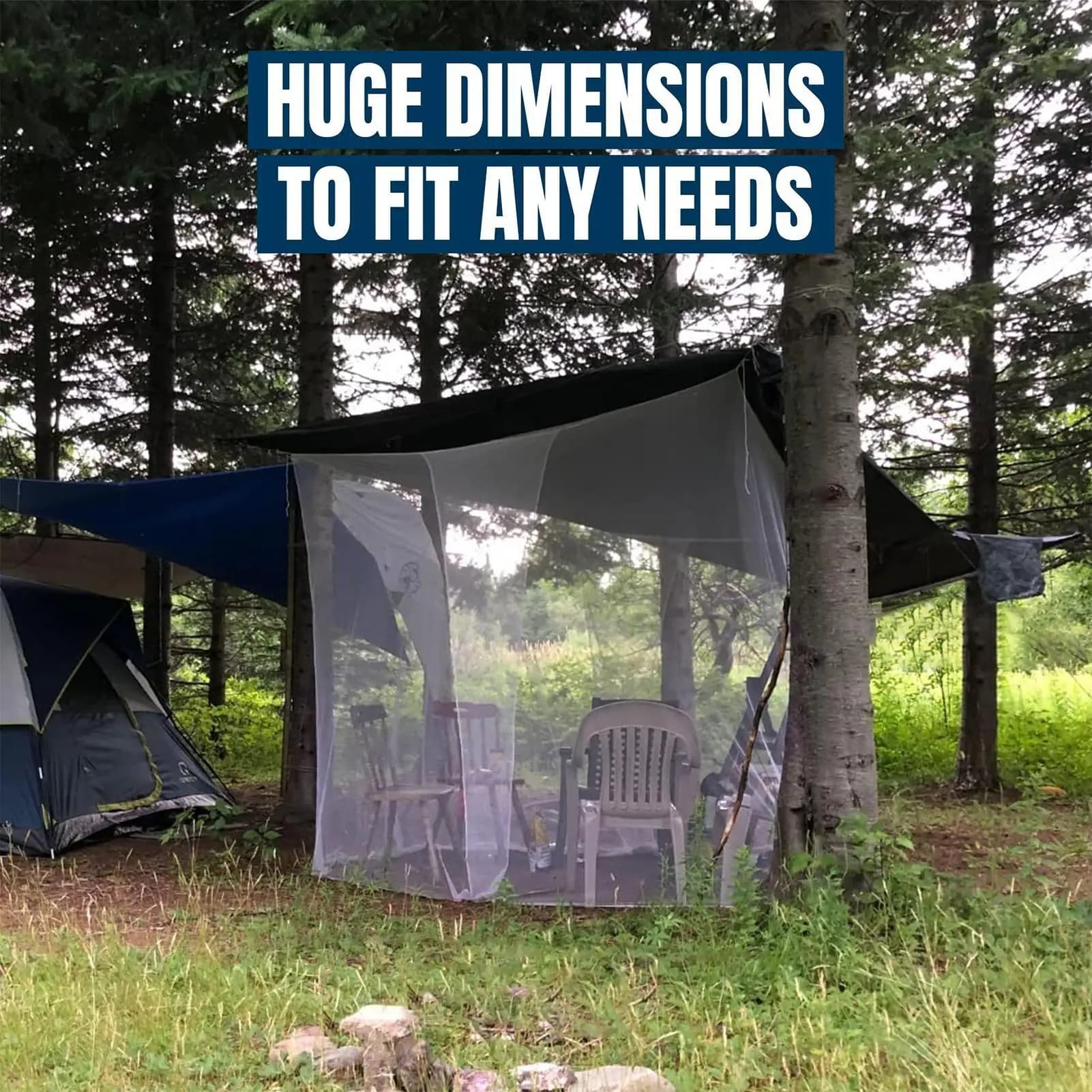 Tenda da campeggio esterna con zanzariera, tenda repellente da viaggio di grandi dimensioni, baldacchino da letto sospeso, tende da pesca, escursionismo, decorazione della camera da letto