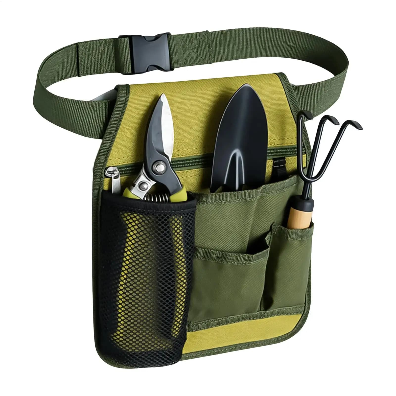 Cintura Porta Attrezzi da Giardino Regolabile Unisex con Tasche Multiple, Borsa Multifunzionale per Piantare, Raccolta, Potatura e Lavori Floreali