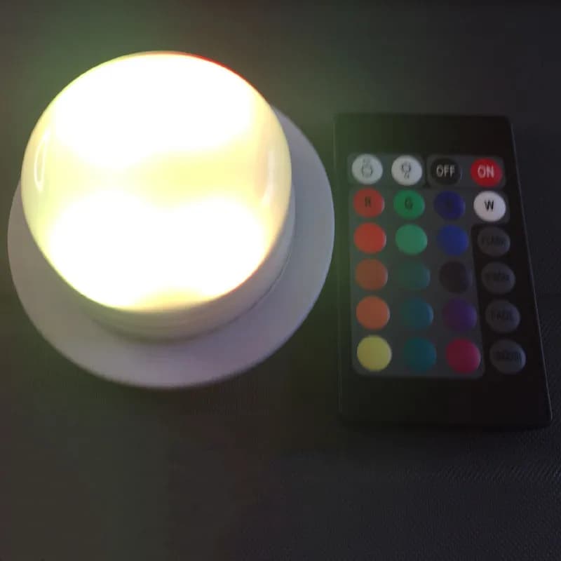 175mm(Dia.) Waterproof LED Module w/Remote Rechargeable Night Light Furniture Mood Lamp Party Home table Ambiet Base Lighting