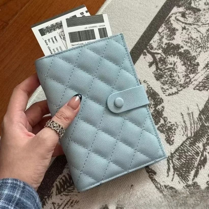 Portafoglio Porta Passaporto per Donna e Uomo, Stile Coreano Sottile e alla Moda, Custodia da Viaggio per Passaporto con Tasche Porta Carte per Donna