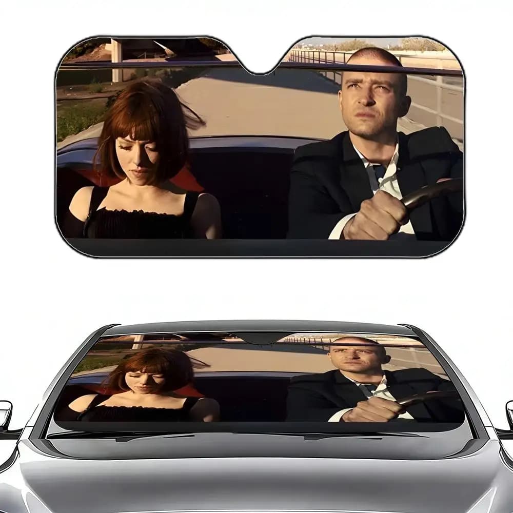 Parasole Retrattile per Auto Once Upon a Time H-Hollywood, Protezione UV per Parabrezza e Finestrini