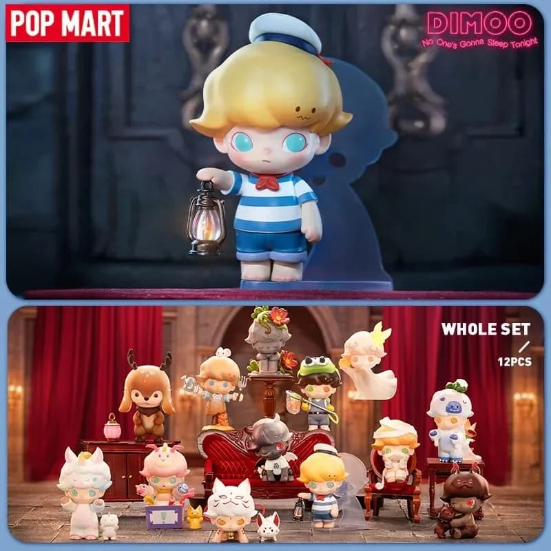 POP MART DIMOO: No's Gonna Sleep Tonight Series Blind Box Toys Guess Bag Mystery Box Mistery Caixa Action Figure Surpresa Cu