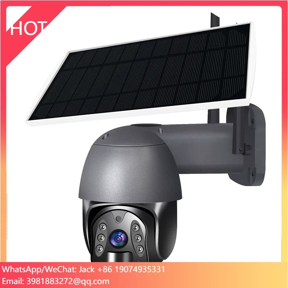 2023 Outdoor HD 2MP PIR Wireless CCTV Sicurezza PTZ Dome Batteria solare Telecamera IP Wifi Smart Tuya Telecamera di rete