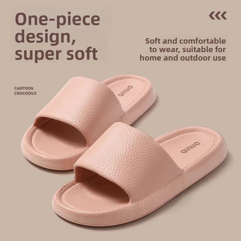EVA Non-Slip Bathroom Slippers Home Indoor Summer Bathing Men Women Comfortable Odorless Couples Slippers Soft Floor Shoes