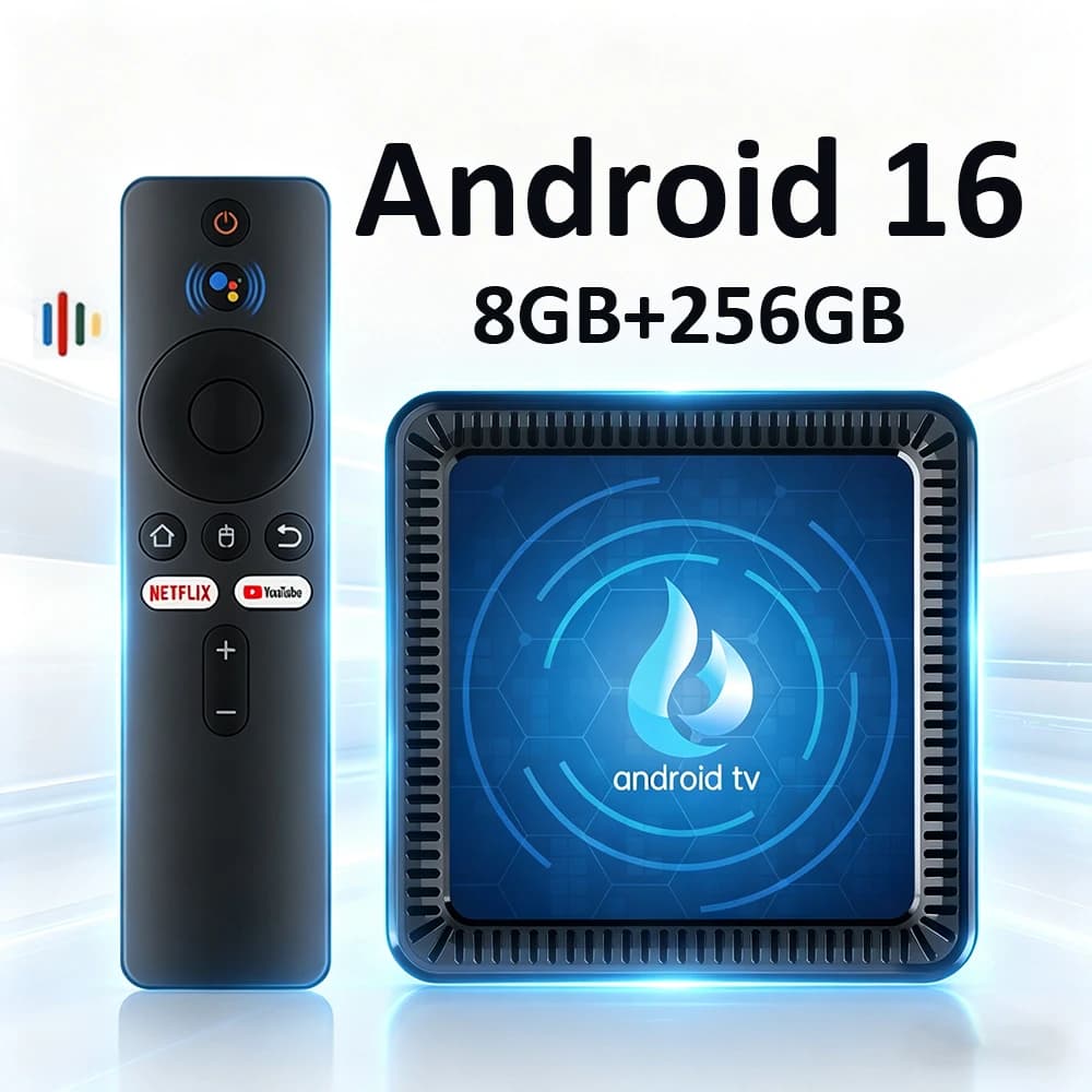 Smart TV Box Q17 Android 16 8GB 256GB Allwinner H313 Supporto Dual WiFi BT5.4 Video 8K 4K HD Telecomando Vocale Media Player Set Top Box