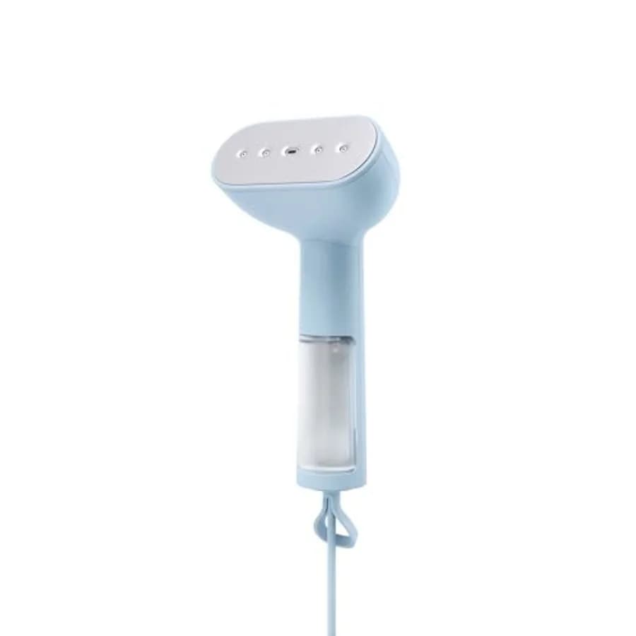 Vaporizzatore Portatile per Vestiti 1350W con Tecnologia a Vapore Secco, Gancio per Appendere, Serbatoio Visibile, Design Scandinavo per Viaggi