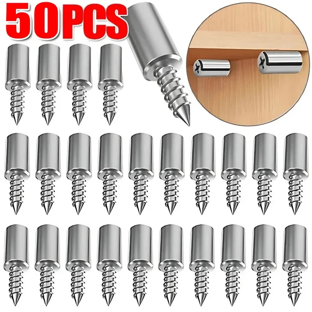 50/10PCS Self-tapping Screw Layer Support for Plate Guardaroba Bracket Brackets Fixed Screws Support rains for shelf with non-slip sleeve