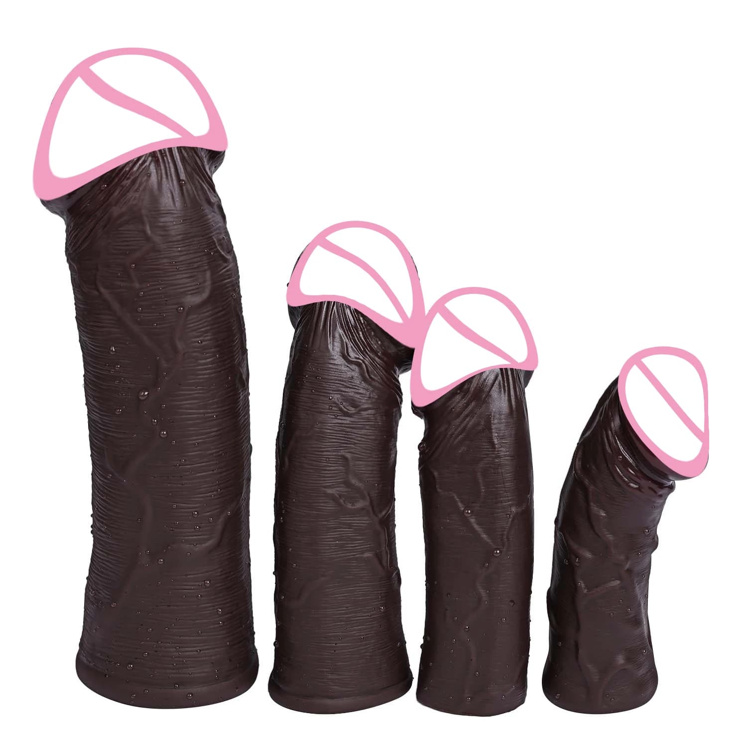 Penis Cock Sleeve Male Penis Enlarger Extender for Men Realistic Dildo Penis Ring to Lock the Sperm Male Penis Training Sex Toy