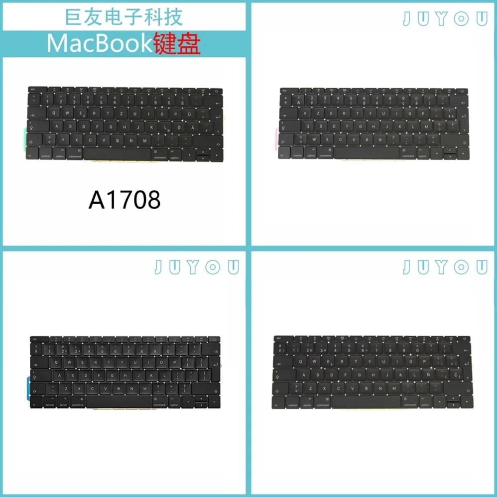 Tastiera di ricambio per MacBook Pro A1708 con altoparlante integrato e uscita audio compatibile con MacBook Pro 13 pollici 2016