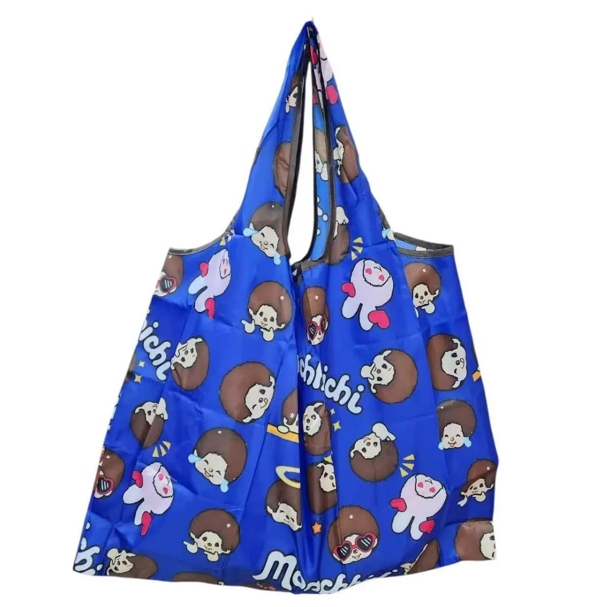 Borse della spesa riutilizzabili Monqiqi con disegni animati, grandi borse lavabili per la spesa, borse pieghevoli in nylon con tasche