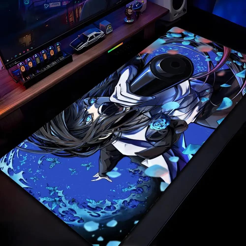 Tappetino per Mouse A_ado, Mousepad con Stampa HD per Giocatori, Bordo Bloccato Antiscivolo, XXL 90x40cm, Tappetino per Tastiera e Scrivania PC