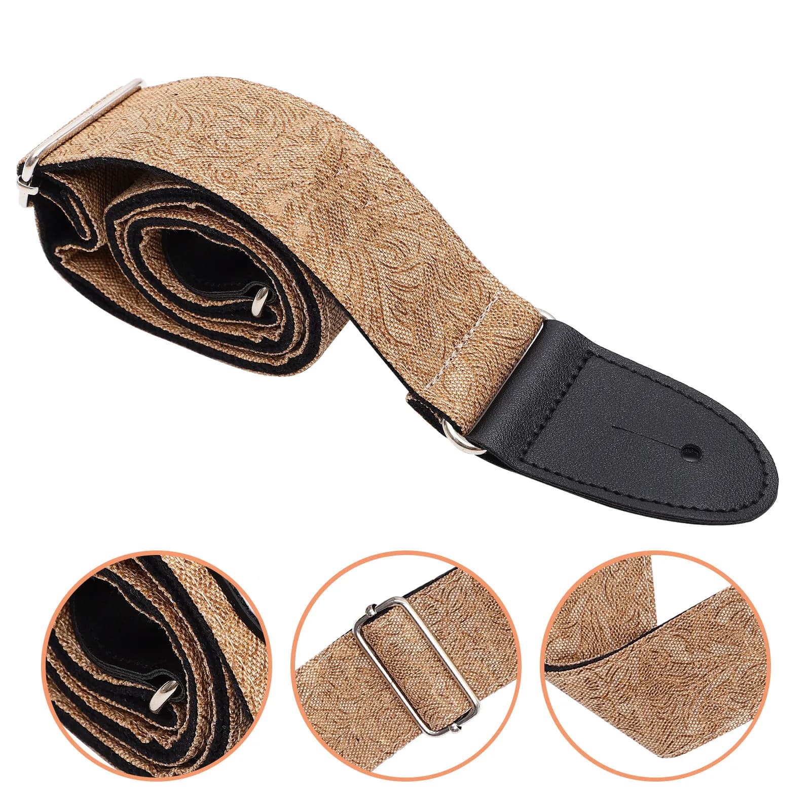 Electric Guitar Strap Adjustable Replacement Bass Guitar Sling Printed Design Comfortable Shoulder Belt Crossbody Bag Strap