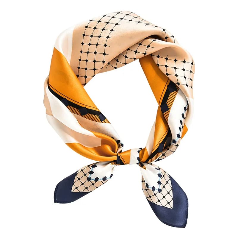 100% Mulberry Silk Retro Feel Square Scarf Soft Smooth Neckerchief Multifunctional Hair Band Bag Tie For Women Daily Commute