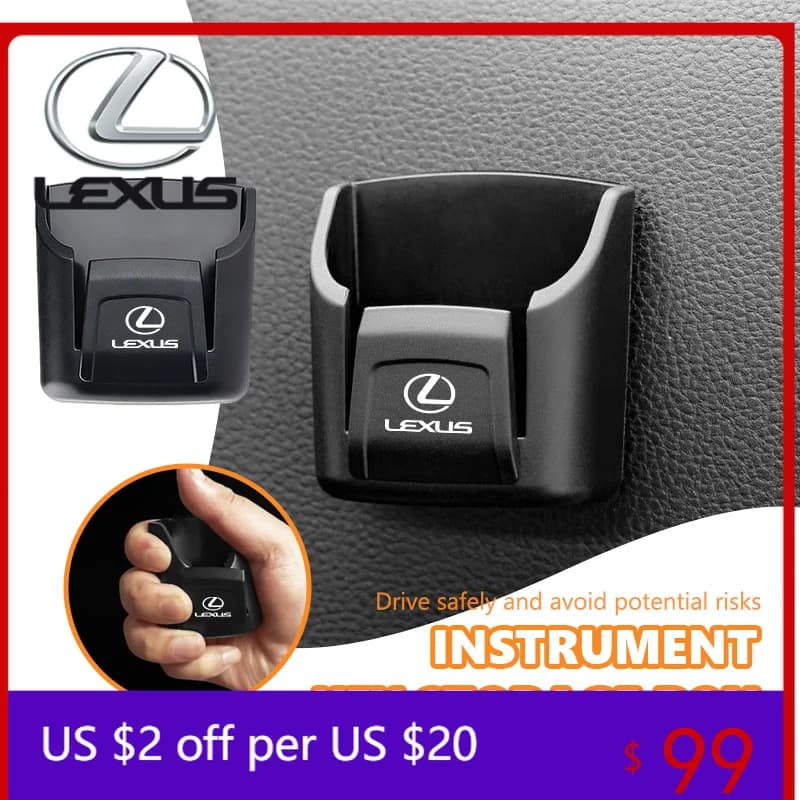 For Lexus Car Center Console Organizer Adhesive Dashboard Key Remote Control Storage Holder CT ES GS NX IS250 RX350 IS200 LX570