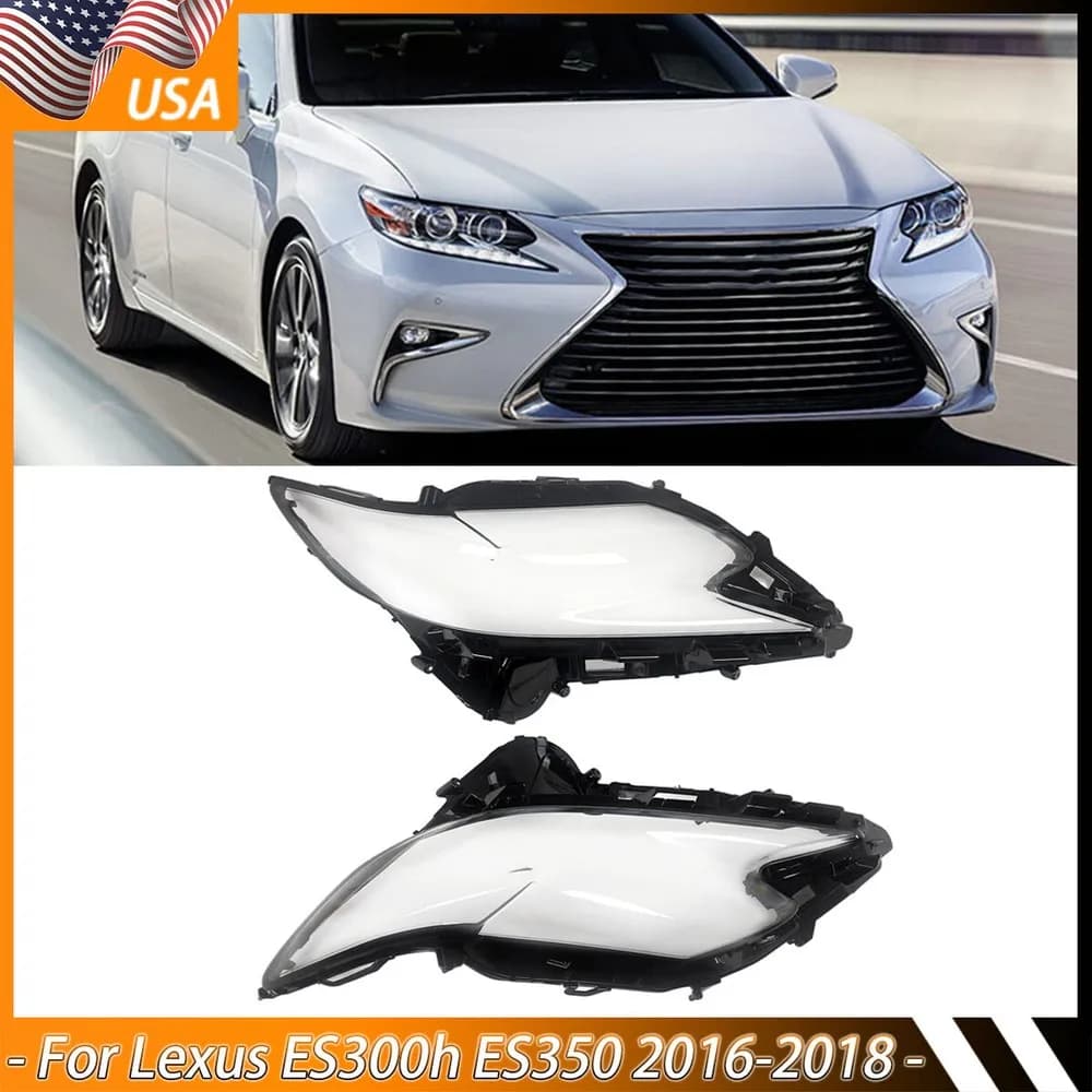 Adatto Per Lexus ES200 ES300h Faro Copriobiettivo Trasparente ES350 2016 2017 2018 Testa Della Lampada Paralume Automotive Luci di Guida Ombra