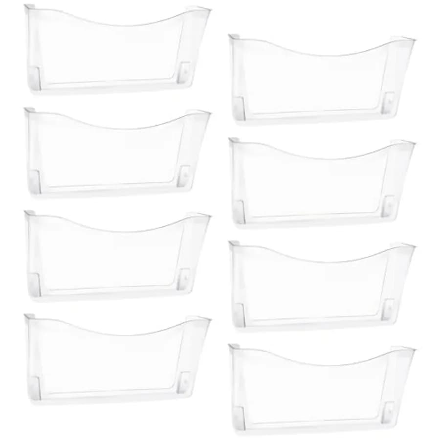 Organizzatore appendibile a parete a tasca singola in plastica per documenti, posta e riviste - Contenitori portaoggetti da parete per ufficio e scuola