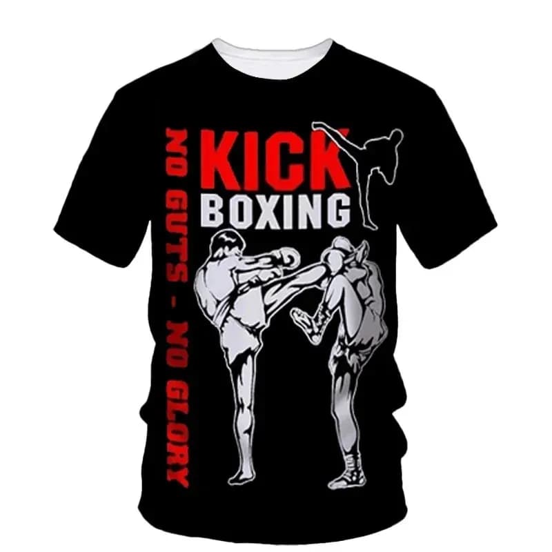 Nuova Estate 3D Taekwondo Boxe Stampa T Shirt Arte Marziale Wushu Grafica Tee Camicette Per Gli Uomini Del Capretto Fresco Hip Hop Abbigliamento Magliette e camicette