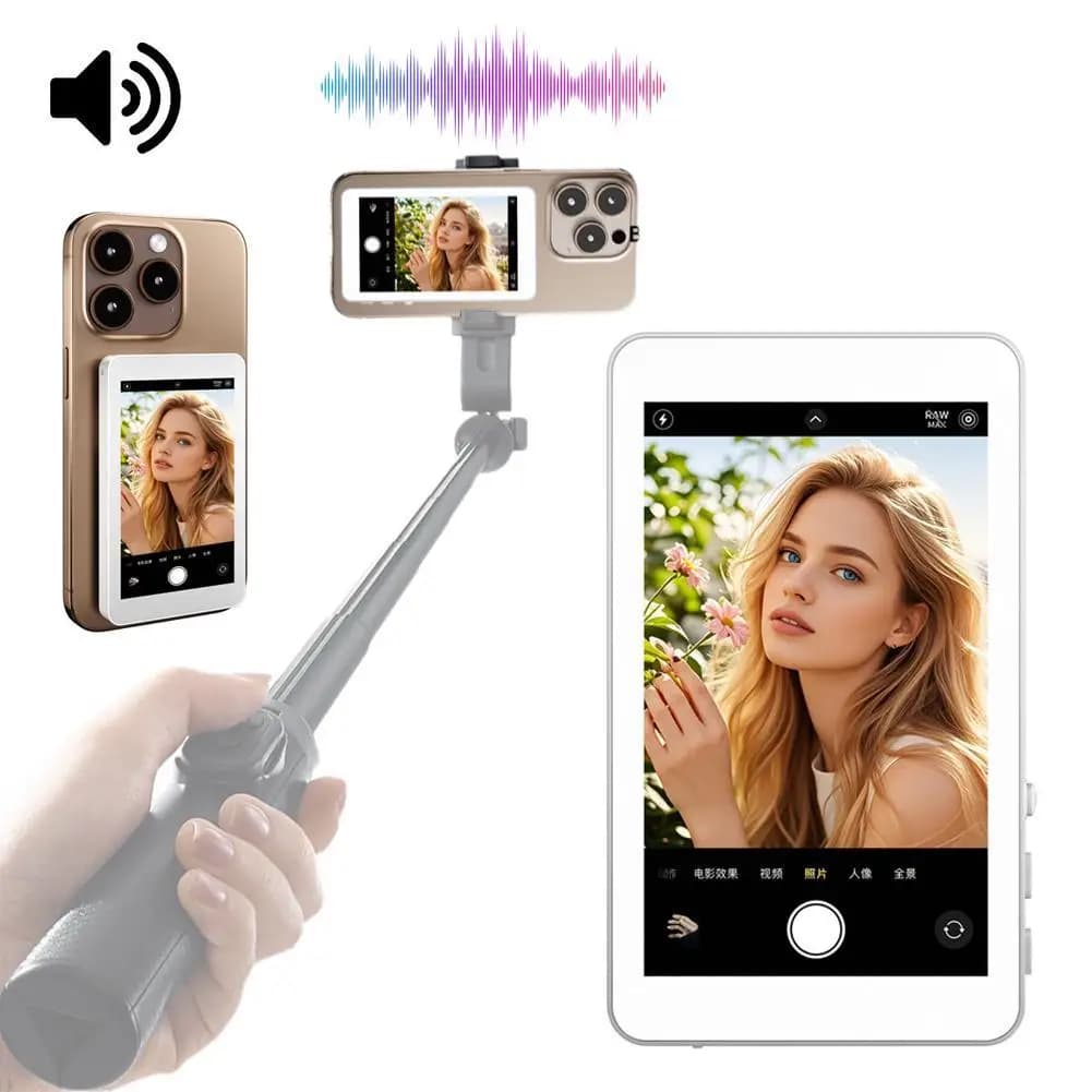 Adattatore per mirroring schermo wireless per iPhone e Android, proiettore per schermo selfie per telefono cellulare adatto per giochi in streaming live