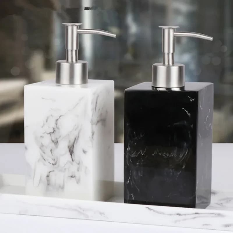 Lozione Fles 500 Ml Hars Zeep Fles Creatieve Hotel Marmer Shampoo Dispenser Pers Handdesinfecterend Fles Zeepdispenser Set