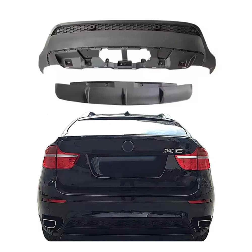 Rear Diffuser for Bm X6 E71 Upgrade To MP Style Car Rear Lip Diffuser Spoiler 2008-2014year PP Plastic Rear Lip Lower Diffus