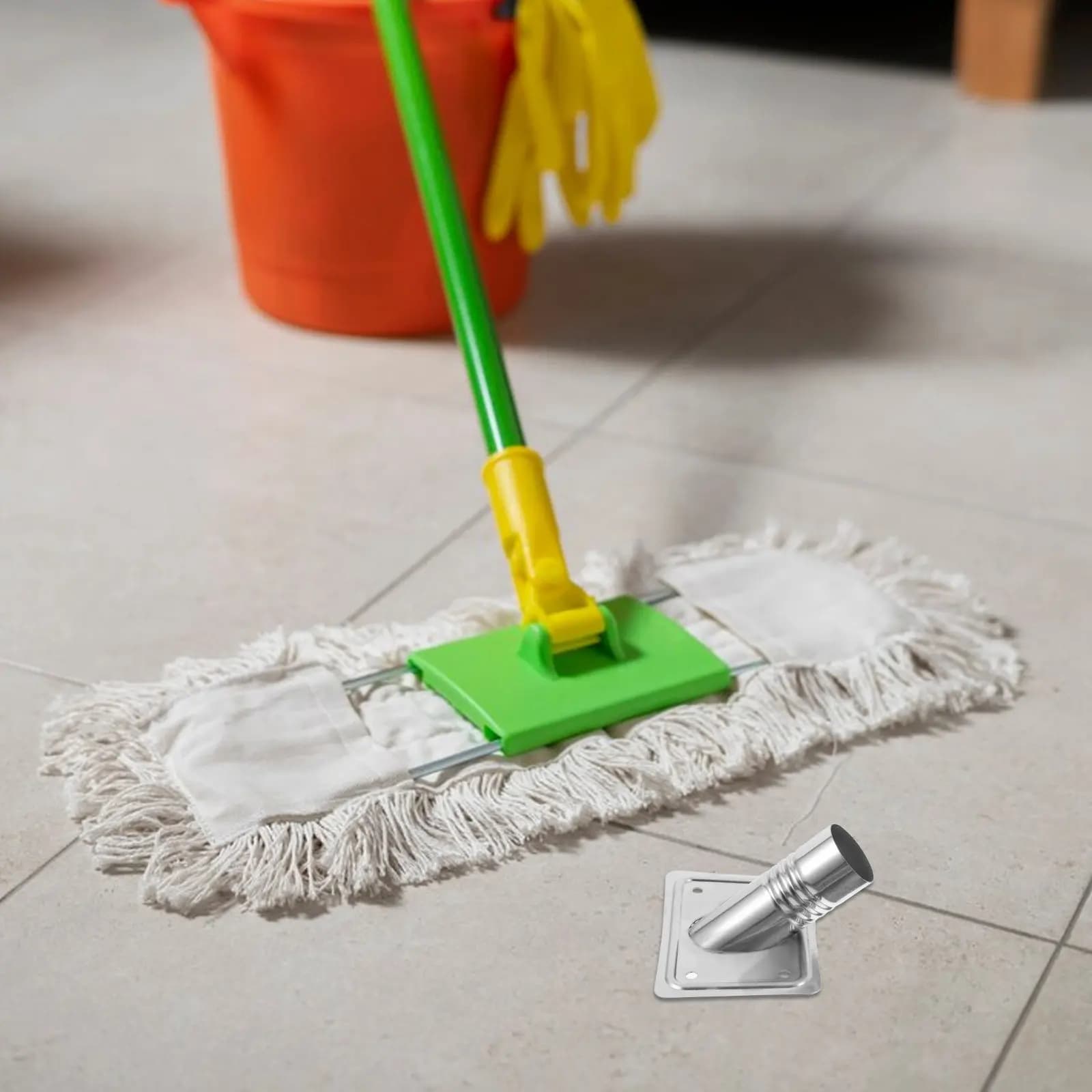 Metal Broom Handle Adapter 1 Inch Telescopic Pole Compatible Heavy Duty Threaded End Coupler for Mops Brooms Brushes DIY Setup