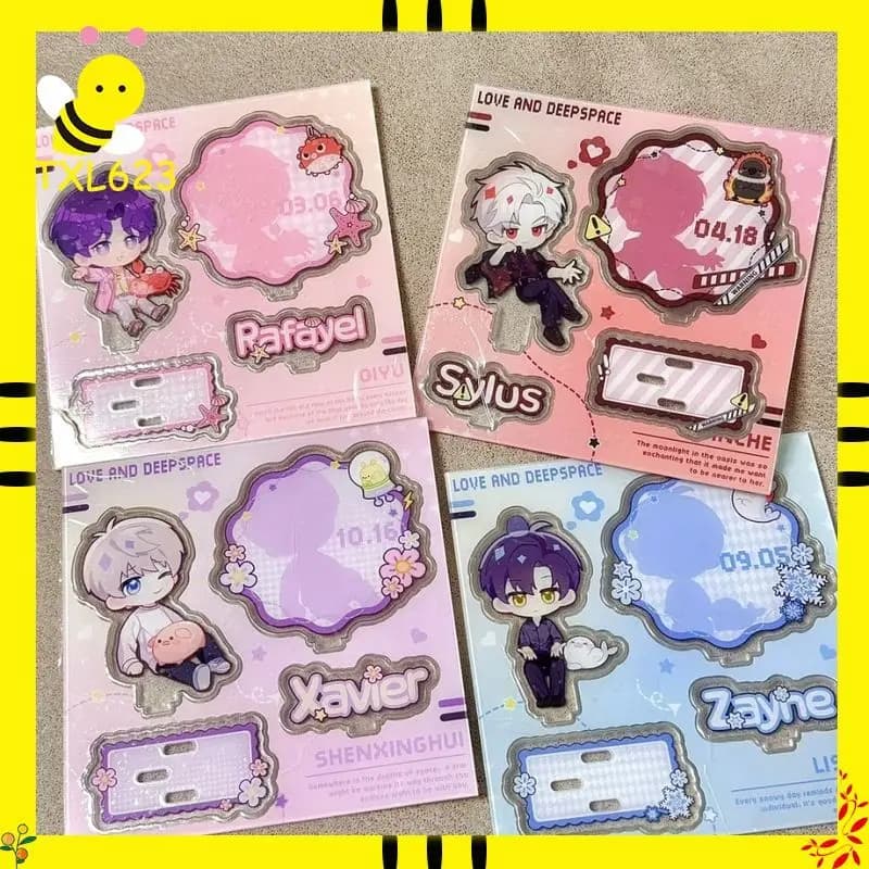 Hot Game Anime Love And Deepspace Xavier Zayne Rafayel Ralayo Sylus Acrylic Stand Doll Mini Figure Model Plate Cosplay Toy Gift