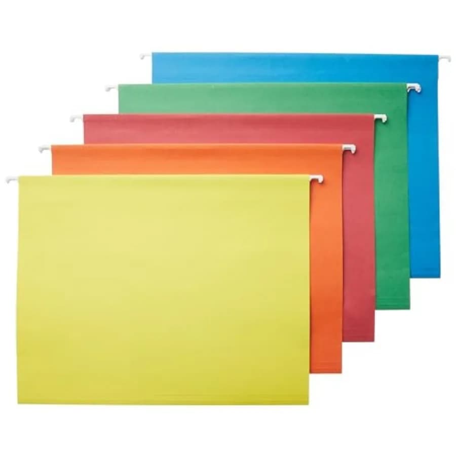 Hanging File Folders with Adjustable Tabs, Sturdy Expandable Document Organizer, Size, Colors