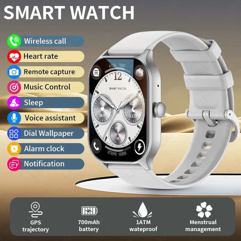 FOXBOX 2026 Smartwatch NEW GPS Tracker Movement Tracker Sport Monitoring Health and Sleep 700mAh Call Bluetooth Messages Man Woman