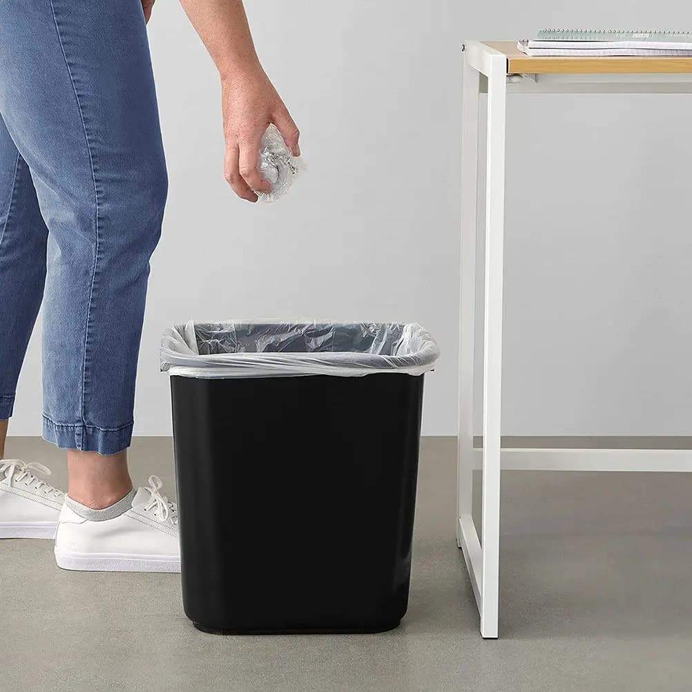 Cestino per Rifiuti Ignifugo in Plastica, 1 Pezzo, per Ufficio, Cucina, Soggiorno, Camera da Letto, Sicuro per il Riciclaggio dei Rifiuti