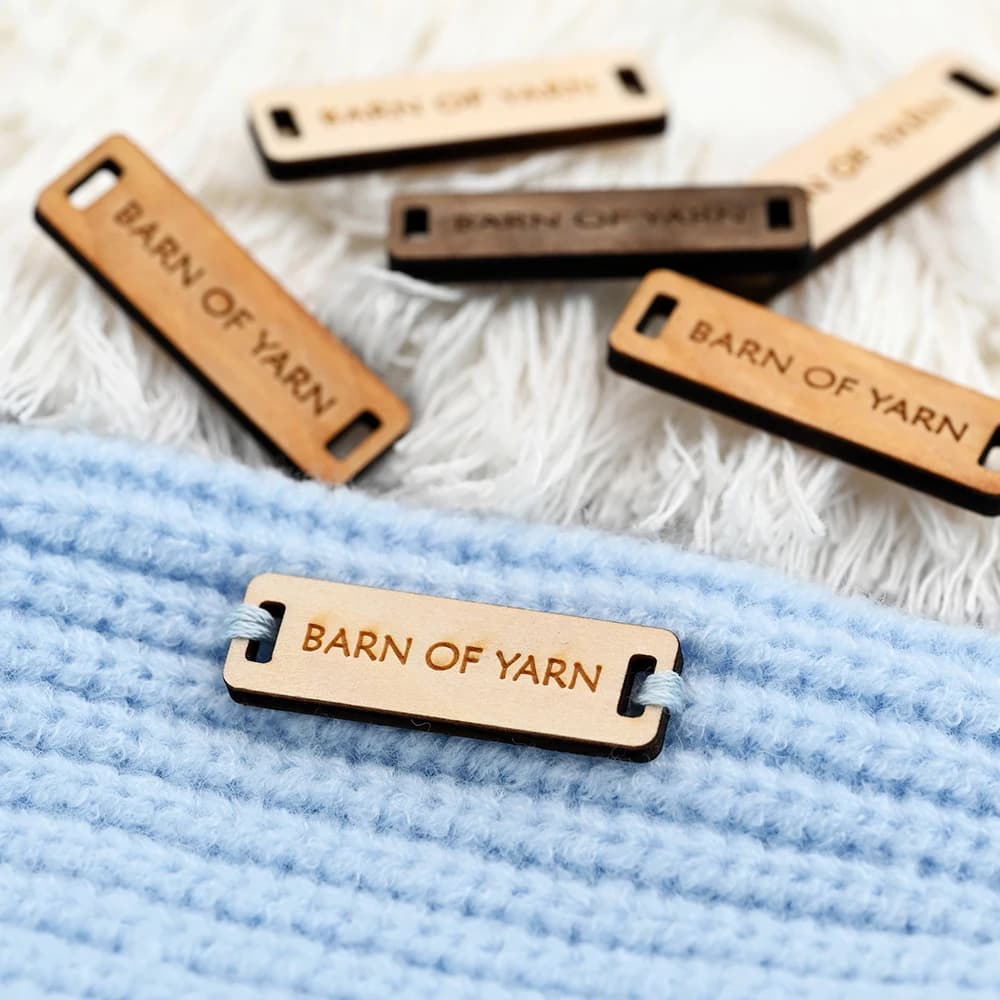 Rectangle Custom Laser Engraved Wood Tag 0.49"x1.57" for Leather Belt, Wallet – Eco Wood Label for Handmade Gear