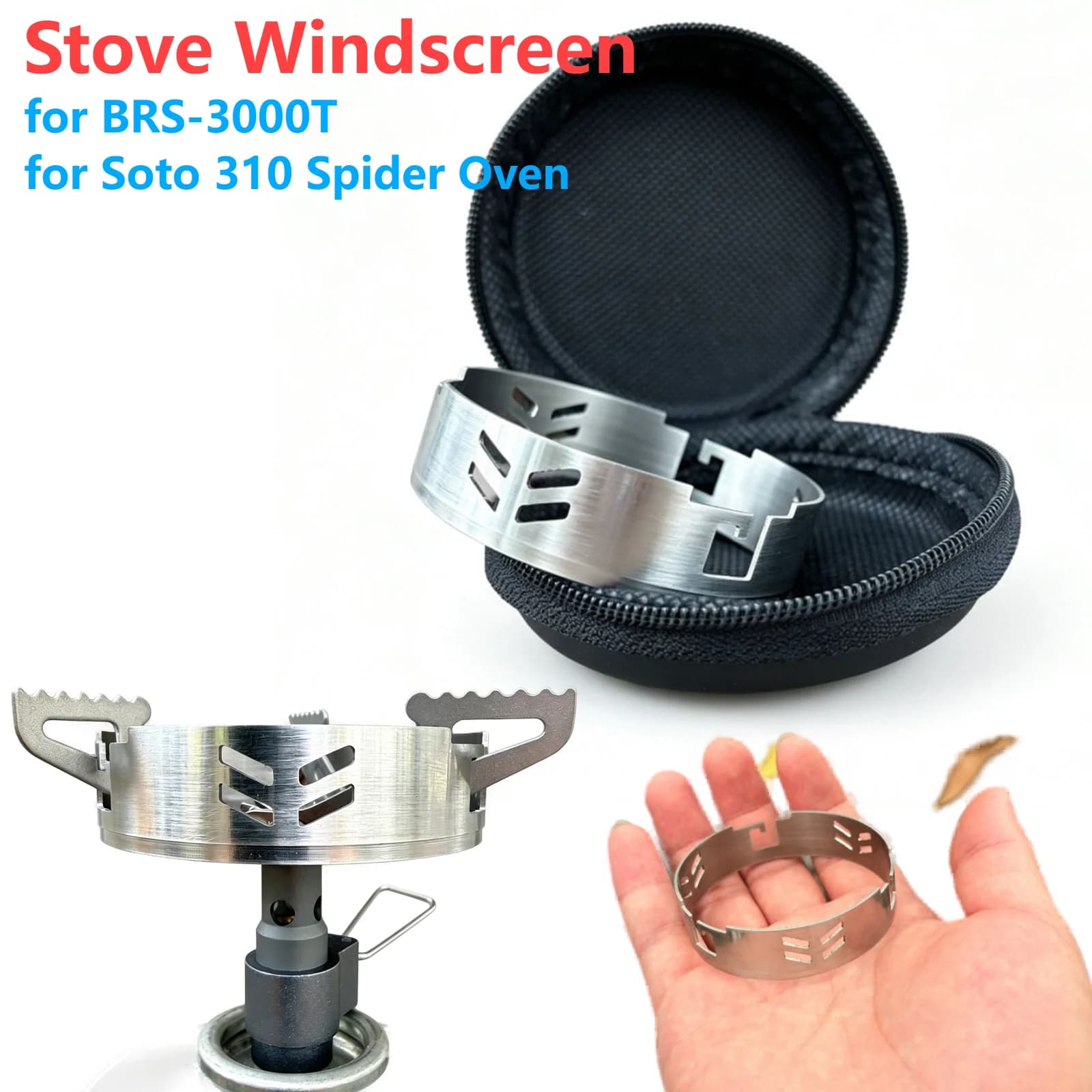 Outdoor Campings Stove Windscreen Fit for BRS-3000T SOTO-310 Ultralight Outdoor Gas Stove Wind Shield (Stoves Not Included)