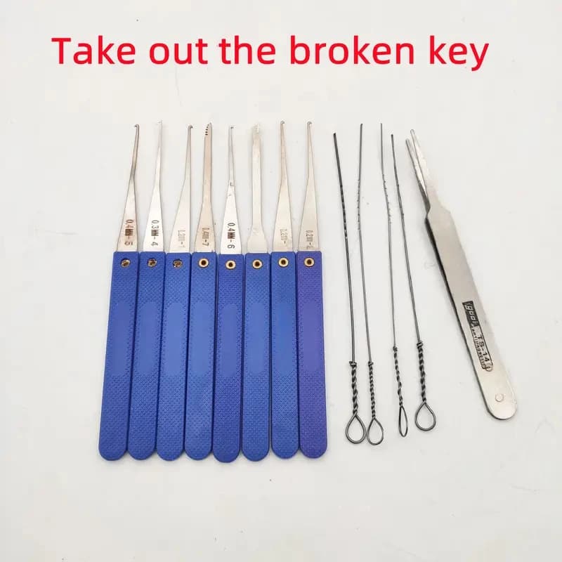 Kit di Attrezzi Professionali per Fabbri: Grimaldelli Robusti, Strumenti per Riparazione Lucchetti, Apriporta, Strumento di Sblocco, Maniglia per Serrature a Combinazione, Ferramenta