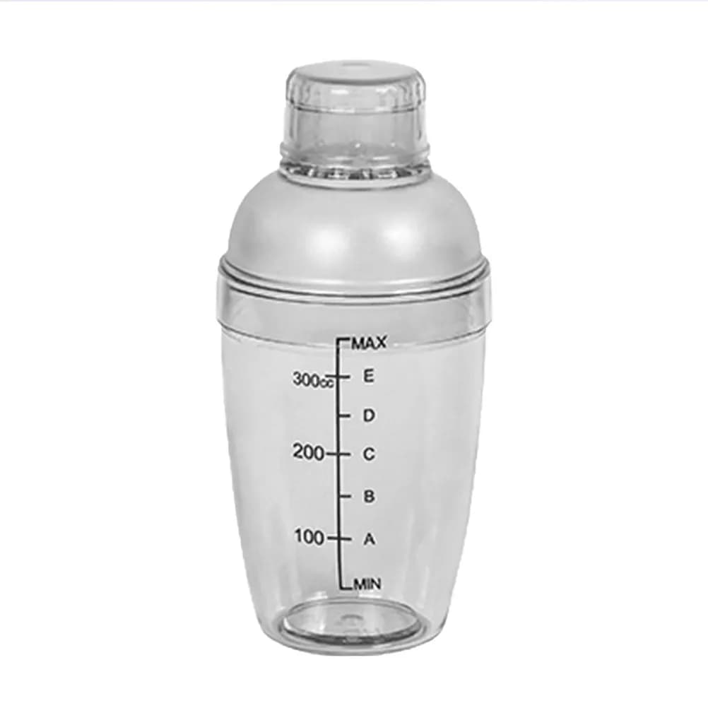 Shaker Trasparente da 350ml, Bicchiere Miscelatore per Cocktail in Resina PC con Scala Graduata, Anti-scottatura, Corpo Spesso, Anti-goccia Durante la Miscelazione