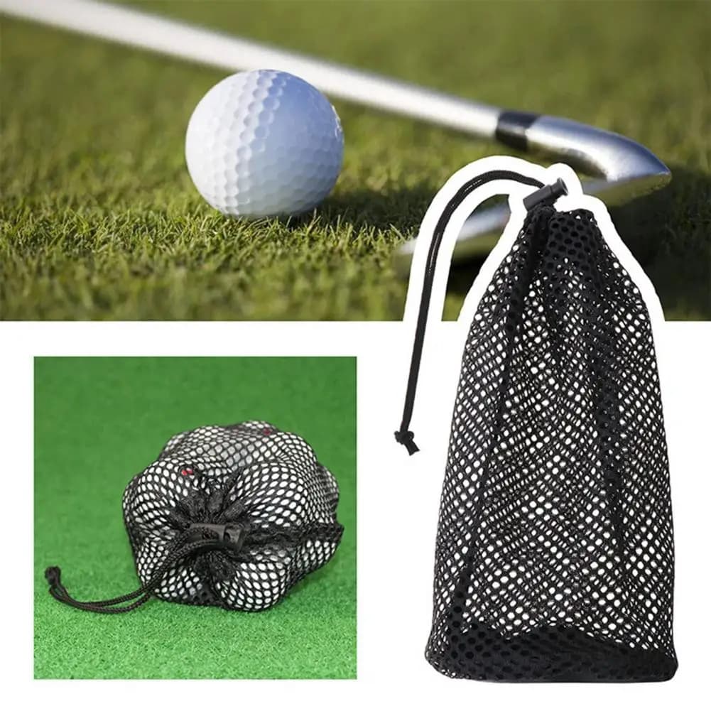 Table Tennis Storage Pouch, Nylon Net Golf Accessory For Organizing Balls And Small Sports Gear In One Portable Sack