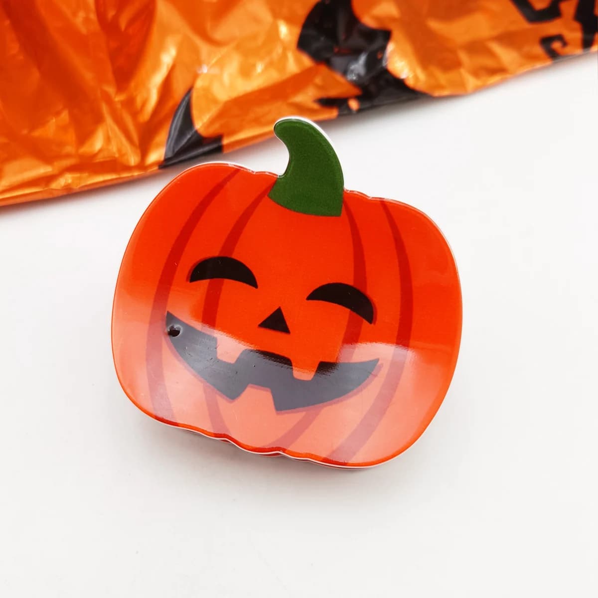 1PC Halloween Hair Claws Non Slip Pumpkin Acrylic Barrettes Hair Clip Accessories for Women Girls Gift