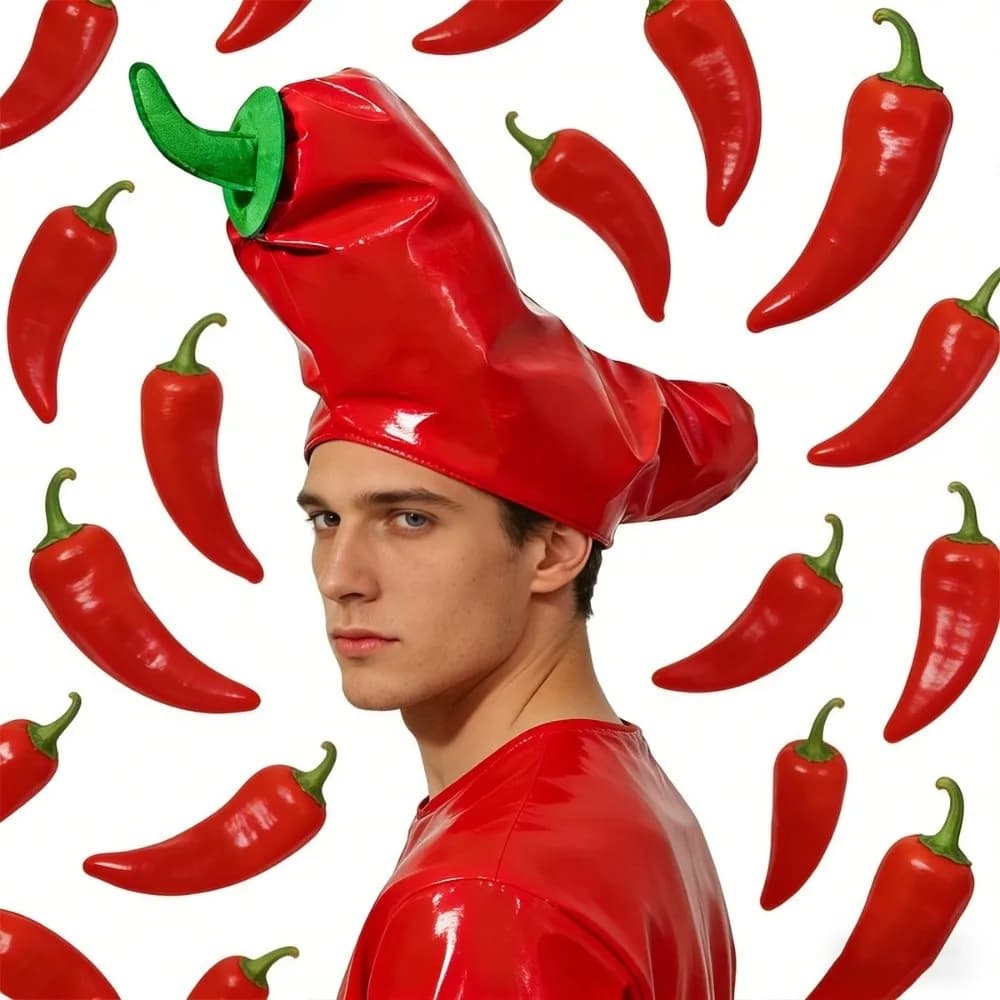 Cappello da Festa Creativo a Forma di Tentacolo, Divertente Copricapo per Carnevale, Imitazione Cibo, Cappello Chili per Feste