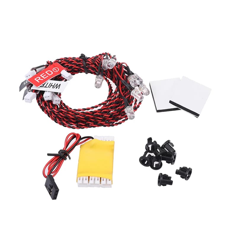 Kit luce LED Flash RC da 1 set Sistema di illuminazione a 8 LED per aereo elicottero RC