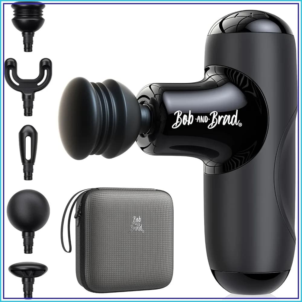 Mini Deep Tissue Massage Gun, Pocket-Sized Percussion Muscle Massager, Ultra Small & Quiet for Muscle Recovery with Carry Case