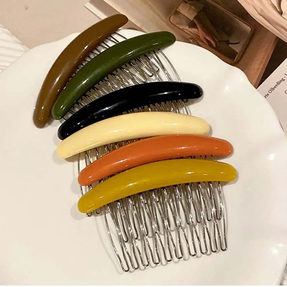 Hair Comb Hair Comb Hairpin Side Clip Barrettes Hair Comb Clip Styling Tools Candy Color Hair Clip Broken Hair Clip