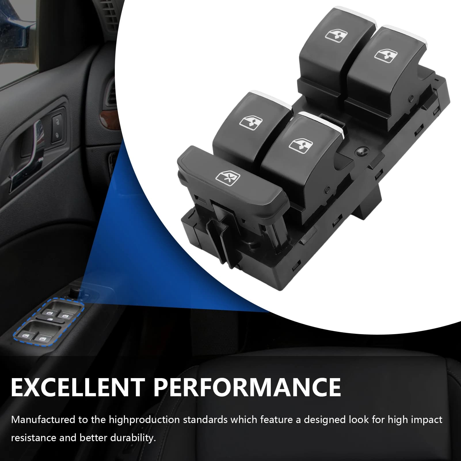 Interruttore della finestra del pulsante di controllo principale della finestra di energia elettrica a luce bianca/rossa per VW Golf MK7 Passat B8 Seat Leon 2013-2018 5G 0959857