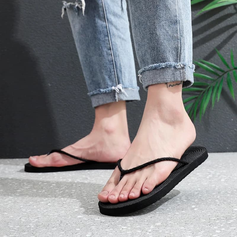 Ciabatte Casual da Uomo, Sandali da Spiaggia Estivi Antiscivolo, Ciabatte Piatte da Interno, Pantoufle Homme