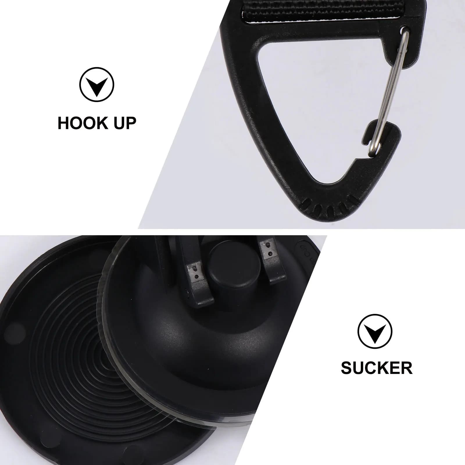 2 Pezzi Ganci a Ventosa Resistenti per Tenda da Auto, Ganci a Ventosa Senza Tracce per Appendere a Parete, Ganci Robusti per Campeggio, Bagno, Cucina, Stoccaggio