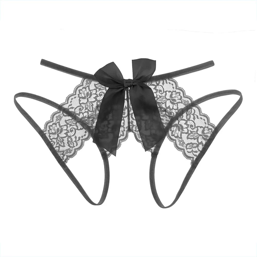100 kg Sexy G-String Lingerie Mutandine di pizzo elastico Trasparente Crotchless Slip Donna Plus Size Perizoma erotico