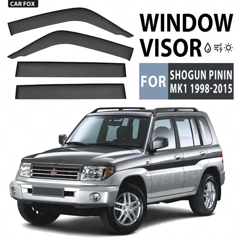 Per Mitsubishi Shogun Pinin 1998-2015: Deflettori per Finestrini Auto, Tendalini Parasole Antipioggia per Finestrini Laterali, Accessori Auto