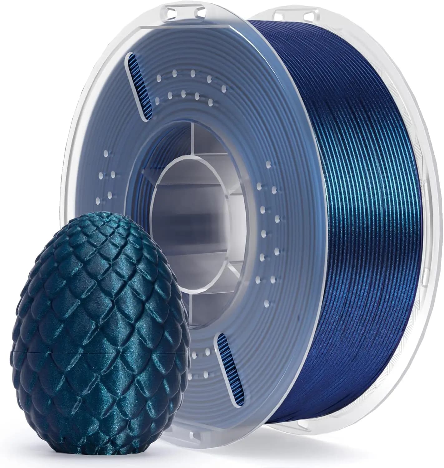 Filamento PLA Lucido 1.75mm 1KG Blu Pavone Galassia, Precisione +/-0.02mm per Stampanti 3D FDM