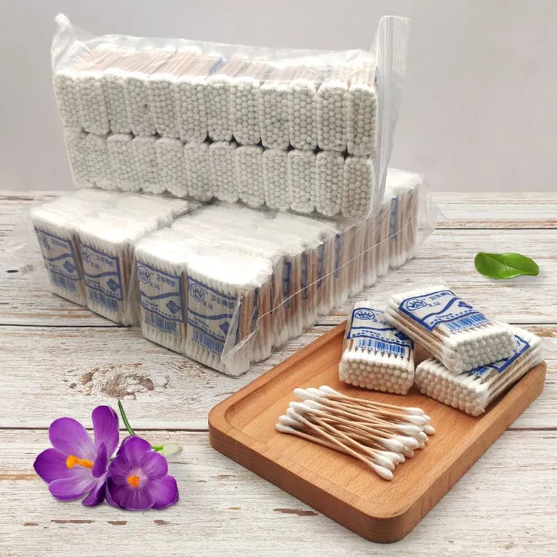500/1200pcs Double-ended Cotton Swabs, Baby Cotton Swabs, Ear Cleaning Sticks, Healthy Cleaning Tools