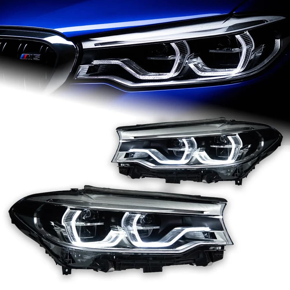 AKD Car Styling Head Lamp for BMW G30 Headlights 2017-2020 525i 530i 535i G38 F90 LED Headlight DRL Signal Lamp Auto Accessories